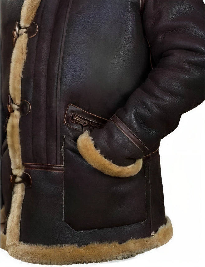 ESTÉFANO - CHAQUETA DE INVIERNO DE ESTILO SHEARLING