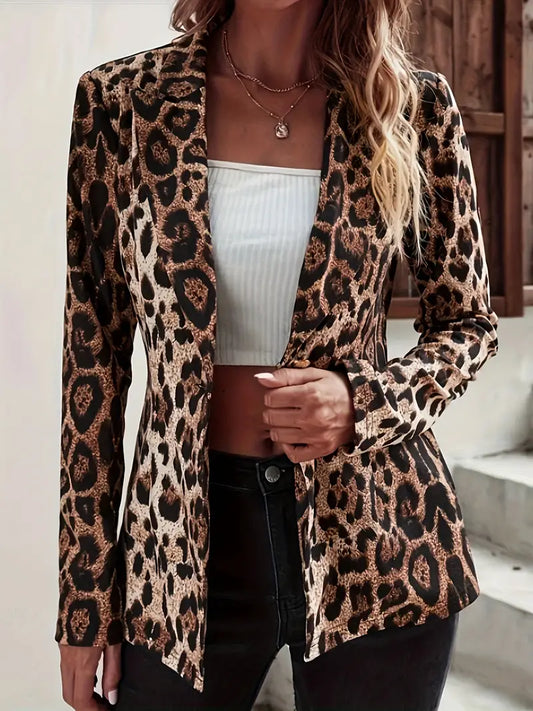 JULIA – BLAZER ELEGANTE CON ESTAMPADO DE LEOPARDO