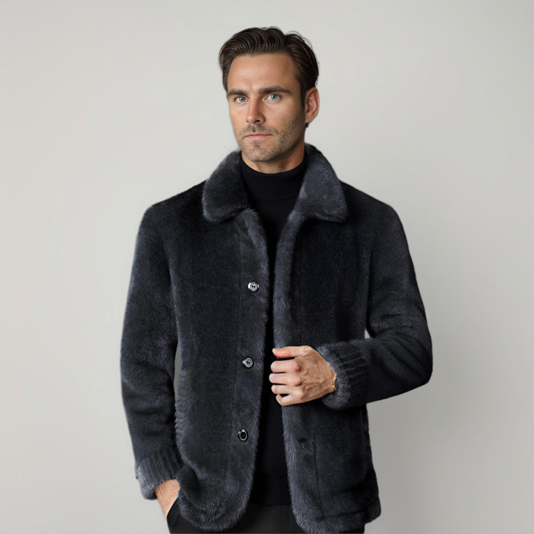 ABEL-CHAQUETA DE INVIERNO PARA HOMBRE DE FORRO POLAR CON PELO SUAVE