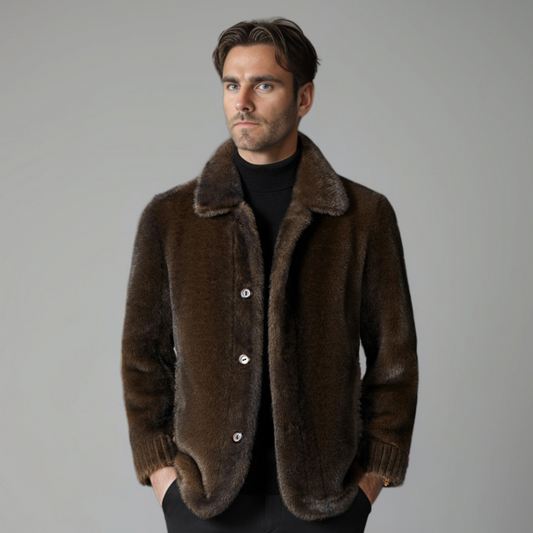 ABEL-CHAQUETA DE INVIERNO PARA HOMBRE DE FORRO POLAR CON PELO SUAVE