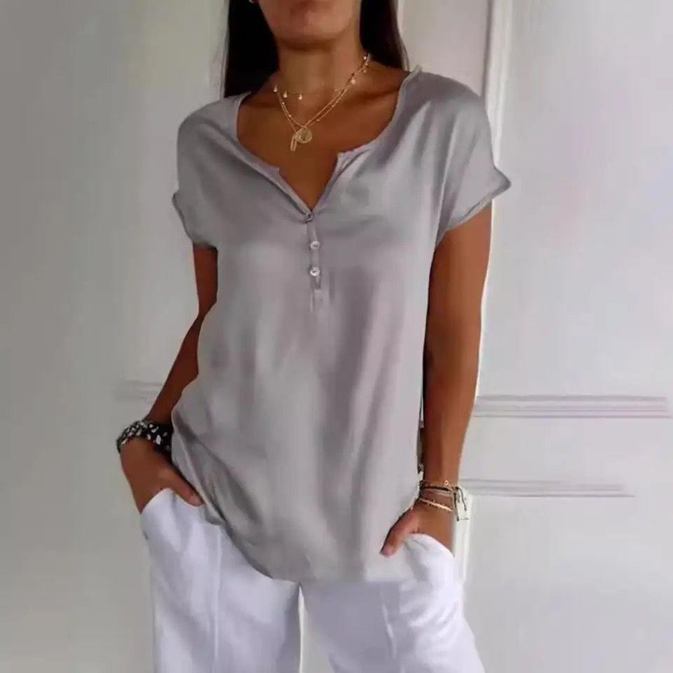 DIANA - TOP ELEGANTE CON SCOLLO A V